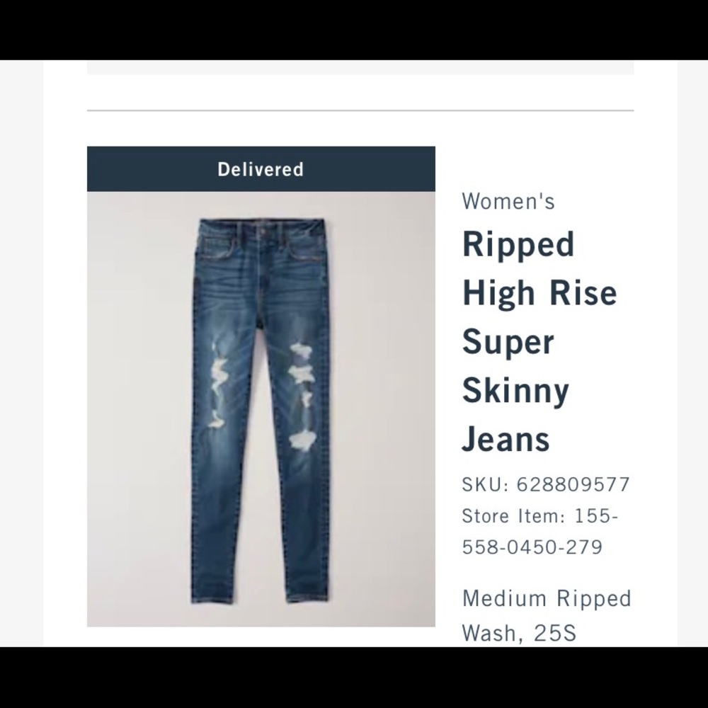 Abercrombie high waisted jeans